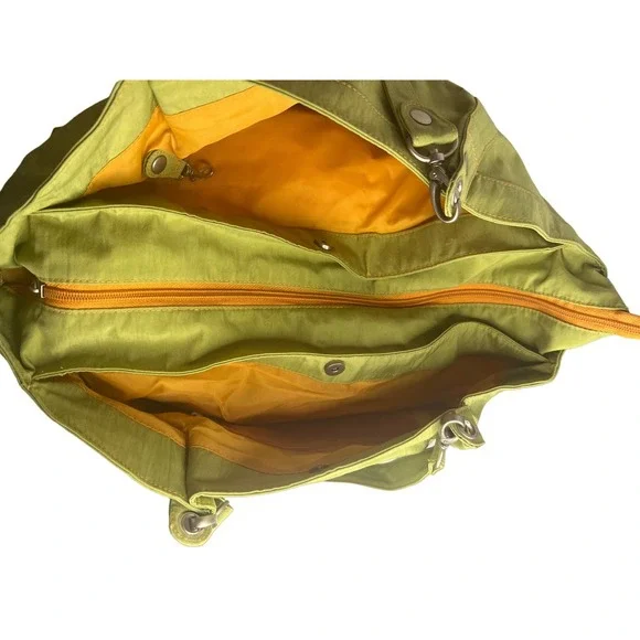 NEW Baggallini XL Hampton Bright Green/Orange Satchel Travel Gym Carry All TBag - Picture 6 of 14